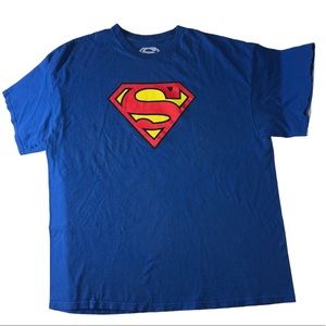 𝅺Superman Graphic Cotton Tee Blue XXL